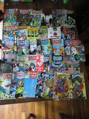 Huge Lot 1990s MARVEL Comic Book JUSTICE LEAGUE SUPERMAN