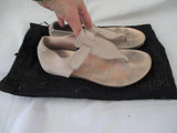 PEDRO GARCIA JULIA T-STRAP Leather Flip Flop SANDAL SHOE Thong 36.5 BEIGE GOLD