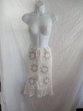 NEW TWISTED HEART JENNIFER CROCHET MACRAME Floral Skirt WHITE Boho Festival Hippie OS