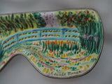Handmade KELVIN CHEN 2001 Copper Enamel CLAUDE MONET BRIDGE Eyeglass Tray