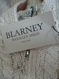 NWT BLARNEY WOOLEN MILLS IRELAND Vest Hoodie Knit Sweater 7-8 ECRU