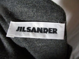 JIL SANDER V-Neck 100% wool GRAY Sheath Midi Dress S