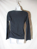 NEW PETIT BATEAU 100% Cotton Long Sleeve Tee Top Shirt 14 T-Shirt NAVY