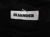 JIL SANDER Italy BLACK Wool Sheath Midi Dress S