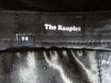 New THE KOOPLES Lined LEATHER Zip Zipper Mini Short SKIRT 38 BLACK