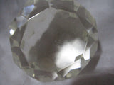 CRYSTAL PRISM GEOMETRIC Studio Art Glass Paperweight Clear Globe