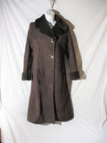 BONWIT TELLER SHEARLING SUEDE Leather jacket coat Sheepskin BROWN S