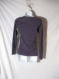 PETIT BATEAU 100% Cotton Long Sleeve Tee Top Shirt 14Ans S String PURPLE EGGPLANT