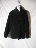MENS WILDA NY Suede Leather jacket coat parka BLACK L Fur Lined Winter