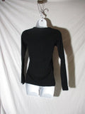 PETIT BATEAU 100% Cotton Long Sleeve Tee Top Shirt 14Ans S String BLACK