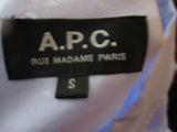 NWT A.P.C. RUE MADAME PARIS Japan Button-Up Top Shirt Blouse Work BLUE S New