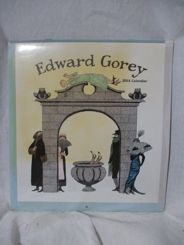 Out of Print NEW EDWARD GOREY 2014 Wall Calendar DARK HUMOR ART Rare