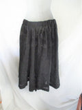 NWT NEW COMME DES GARCONS Lace Midi Skirt Culotte S Boho Textured BLACK