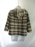 7 SEVEN FOR ALL MANKIND hooded flared jacket coat PLAID CHECK M