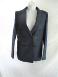 New NWT CELINE FRANCE Double Breasted Blazer Jacket Sport Coat 36 NAVY BLUE