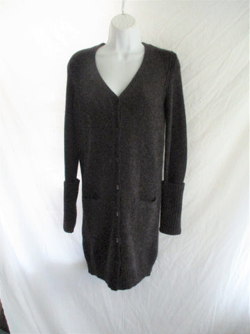 NWT NEW CHRISTIAN DIOR PARIS Cashmere Cardigan Noir jacket coat Dress 34 CHARCOAL