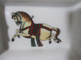 PHILLIPPE DESHOULIERES SOPHIE D' E LIMOGES Porcelain HORSE TRINKET Tray