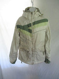 RIDE SNOWBOARDS CELL FIVE Lined Winter SKI JACKET Coat M White Green