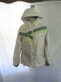 RIDE SNOWBOARDS CELL FIVE Lined Winter SKI JACKET Coat M White Green