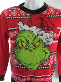 Dr. Seuss GRINCH Holiday Sweater Pullover Christmas Party RED
