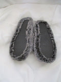 NEW STEVE MADDEN Plush Faux Fur Knit Slippers Slides L GRAY