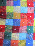 Handmade Vintage PATCHWORK QUILT BABY Blanket Cover Throw Decor