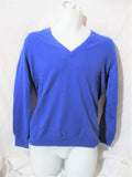 NEW NWT ERIC BOMPARD CASHMERE Pull V Classic Sweater BLUE M