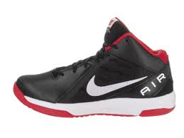 Mens Nike THE AIR OVERPLAY 831572-004 Hi-Top Basketball Sneaker Trainer BLACK 8.5 VARSITY