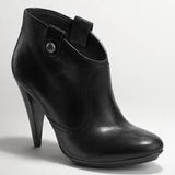 Womens COACH ALIZA Signature Leather High Heel Ankle Boots Booties BLACK 8 MOTO