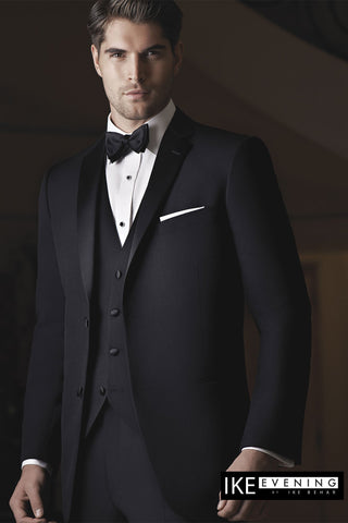 NEW IKE BEHAR EVENING Tuxedo Sport Jacket SLIM 36 BLACK Formal Wedding NWT Mens