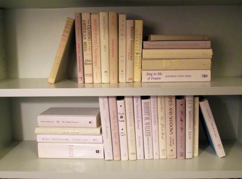 Books By The Foot Box Instant Library Home Interior Design CREME WHITE Mix Color Therapy