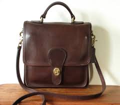 COACH 5130 Leather STATION Handbag Satchel Purse Shoulder Crossbody Bag BROWN