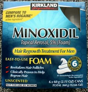 NEW Kirkland Hair Regrowth 5% Minoxidil Foam 6 Month Supply EXP 10/2021