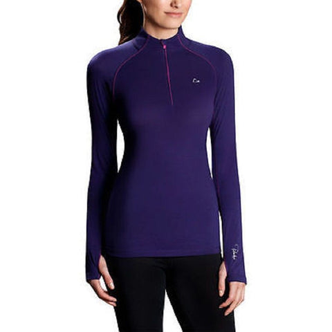 NEW NIB Womens Paradox Performance Base Layer Fitness Workout Yoga Top M PURPLE ASTRAL