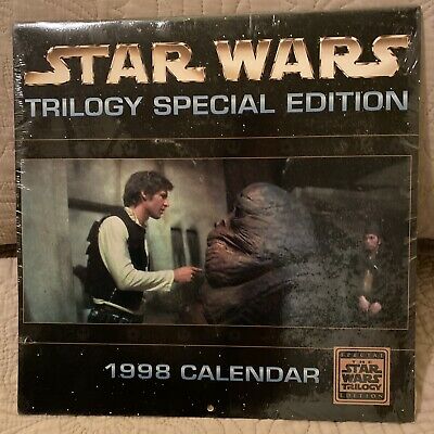 Out of Print NEW STAR WARS TRILOGY SPECIAL EDITION 1998 Wall Calendar ART Rare